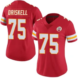 Women's Ethan Driskell Kansas City Chiefs No.75 Limited Team Color Vapor Untouchable Jersey - Red