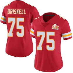 Women's Ethan Driskell Kansas City Chiefs No.75 Limited Team Color Vapor Untouchable Super Bowl LIX Jersey - Red