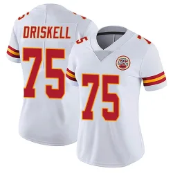 Women's Ethan Driskell Kansas City Chiefs No.75 Limited Vapor Untouchable Jersey - White