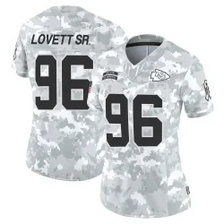 Women's Fabien Lovett Sr. Kansas City Chiefs No.96 Limited 2024 Salute to Service Jersey - Arctic Camo