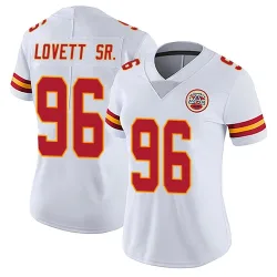 Women's Fabien Lovett Sr. Kansas City Chiefs No.96 Limited Vapor Untouchable Jersey - White