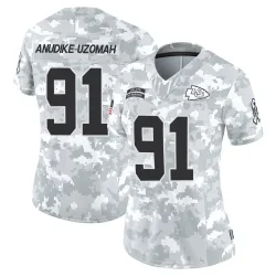 Women's Felix Anudike-Uzomah Kansas City Chiefs No.91 Limited 2024 Salute to Service Jersey - Arctic Camo