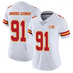 Women's Felix Anudike-Uzomah Kansas City Chiefs No.91 Limited Vapor Untouchable Super Bowl LIX Jersey - White