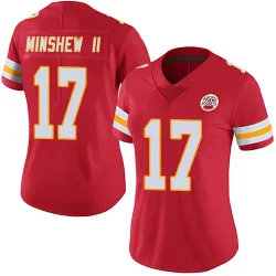 Women's Gardner Minshew Kansas City Chiefs No.17 Limited Team Color Vapor Untouchable Jersey - Red