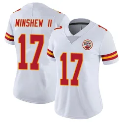 Women's Gardner Minshew Kansas City Chiefs No.17 Limited Vapor Untouchable Jersey - White