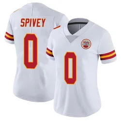 Women's Geor'Quarius Spivey Kansas City Chiefs No.0 Limited Vapor Untouchable Jersey - White