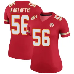 Women's George Karlaftis Kansas City Chiefs No.56 Legend Color Rush Jersey - Red