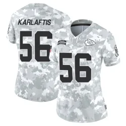 Women's George Karlaftis Kansas City Chiefs No.56 Limited 2024 Salute to Service Jersey - Arctic Camo