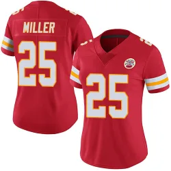 Women's Glendon Miller Kansas City Chiefs No.25 Limited Team Color Vapor Untouchable Jersey - Red