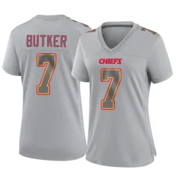 Women's Harrison Butker Kansas City Chiefs No.7 Game Atmosphere Fashion Jersey - Gray