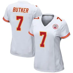 Women's Harrison Butker Kansas City Chiefs No.7 Game Jersey - White