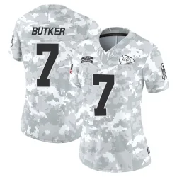 Women's Harrison Butker Kansas City Chiefs No.7 Limited 2024 Salute to Service Jersey - Arctic Camo