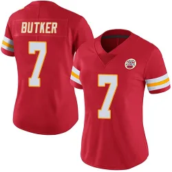 Women's Harrison Butker Kansas City Chiefs No.7 Limited Team Color Vapor Untouchable Jersey - Red