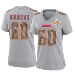 Women's Hunter Nourzad Kansas City Chiefs No.60 Game Atmosphere Fashion Super Bowl LIX Jersey - Gray