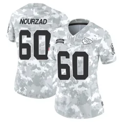 Women's Hunter Nourzad Kansas City Chiefs No.60 Limited 2024 Salute to Service Jersey - Arctic Camo