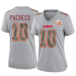 Women's Isiah Pacheco Kansas City Chiefs No.10 Game Atmosphere Fashion Super Bowl LIX Jersey - Gray