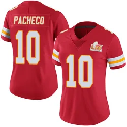 Women's Isiah Pacheco Kansas City Chiefs No.10 Limited Team Color Vapor Untouchable Super Bowl LIX Jersey - Red