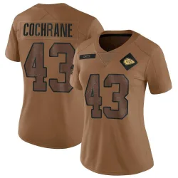 Women's Jack Cochrane Kansas City Chiefs No.43 Limited 2023 Salute To Service Jersey - Brown