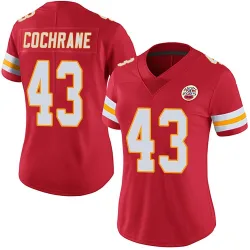 Women's Jack Cochrane Kansas City Chiefs No.43 Limited Team Color Vapor Untouchable Jersey - Red
