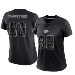 Women's Jake Briningstool Kansas City Chiefs No.88 Limited Reflective Jersey - Black