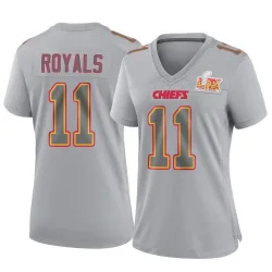 Women's Jalen Royals Kansas City Chiefs No.11 Game Atmosphere Fashion Super Bowl LIX Jersey - Gray