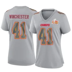 Women's James Winchester Kansas City Chiefs No.41 Game Atmosphere Fashion Super Bowl LIX Jersey - Gray