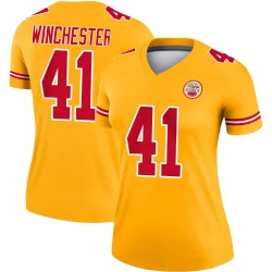 Women's James Winchester Kansas City Chiefs No.41 Legend Inverted Jersey - Gold