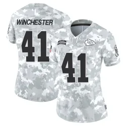 Women's James Winchester Kansas City Chiefs No.41 Limited 2024 Salute to Service Jersey - Arctic Camo