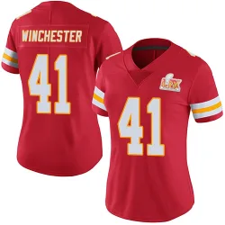 Women's James Winchester Kansas City Chiefs No.41 Limited Team Color Vapor Untouchable Super Bowl LIX Jersey - Red
