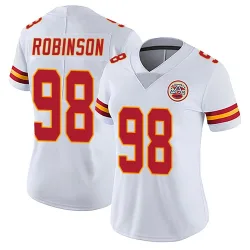 Women's Janarius Robinson Kansas City Chiefs No.98 Limited Vapor Untouchable Jersey - White