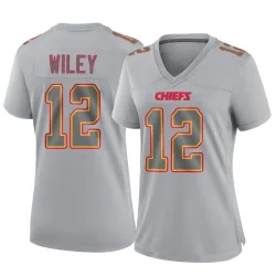 Women's Jared Wiley Kansas City Chiefs No.12 Game Atmosphere Fashion Jersey - Gray