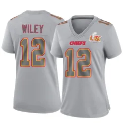 Women's Jared Wiley Kansas City Chiefs No.12 Game Atmosphere Fashion Super Bowl LIX Jersey - Gray