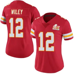 Women's Jared Wiley Kansas City Chiefs No.12 Limited Team Color Vapor Untouchable Super Bowl LIX Jersey - Red