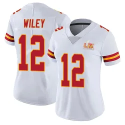 Women's Jared Wiley Kansas City Chiefs No.12 Limited Vapor Untouchable Super Bowl LIX Jersey - White