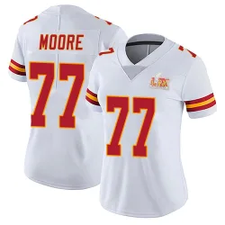 Women's Jaylon Moore Kansas City Chiefs No.77 Limited Vapor Untouchable Super Bowl LIX Jersey - White