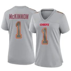 Women's Jerick McKinnon Kansas City Chiefs No.1 Game Atmosphere Fashion Jersey - Gray