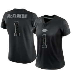 Women's Jerick McKinnon Kansas City Chiefs No.1 Limited Reflective Jersey - Black
