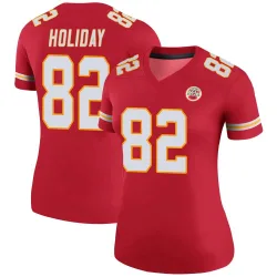 Women's Jimmy Holiday Kansas City Chiefs No.82 Legend Color Rush Jersey - Red