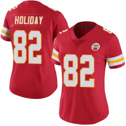 Women's Jimmy Holiday Kansas City Chiefs No.82 Limited Team Color Vapor Untouchable Jersey - Red