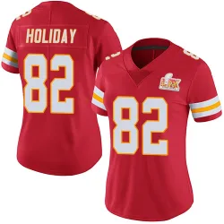 Women's Jimmy Holiday Kansas City Chiefs No.82 Limited Team Color Vapor Untouchable Super Bowl LIX Jersey - Red