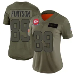 Women's Jody Fortson Kansas City Chiefs No.89 Limited 2019 Salute to Service Jersey - Camo