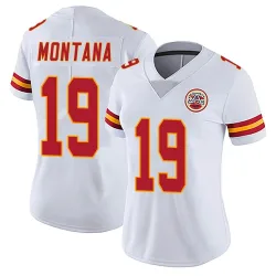 Women's Joe Montana Kansas City Chiefs No.19 Limited Vapor Untouchable Jersey - White