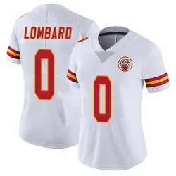 Women's Joey Lombard Kansas City Chiefs No.0 Limited Vapor Untouchable Jersey - White