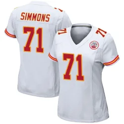 Women's Josh Simmons Kansas City Chiefs No.71 Game Jersey - White