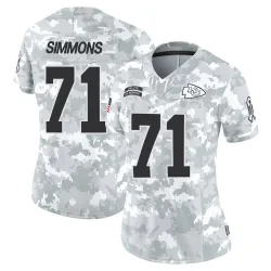 Women's Josh Simmons Kansas City Chiefs No.71 Limited 2024 Salute to Service Jersey - Arctic Camo