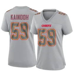 Women's Joshua Kaindoh Kansas City Chiefs No.59 Game Atmosphere Fashion Jersey - Gray