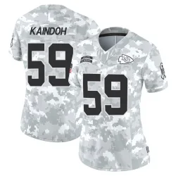 Women's Joshua Kaindoh Kansas City Chiefs No.59 Limited 2024 Salute to Service Jersey - Arctic Camo