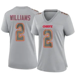 Women's Joshua Williams Kansas City Chiefs No.2 Game Atmosphere Fashion Jersey - Gray