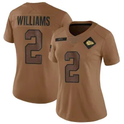Women's Joshua Williams Kansas City Chiefs No.2 Limited 2023 Salute To Service Jersey - Brown