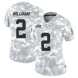 Women's Joshua Williams Kansas City Chiefs No.2 Limited 2024 Salute to Service Jersey - Arctic Camo